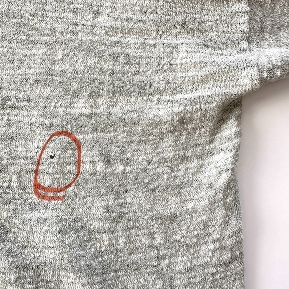 J. Crew sweater with v-neck, 3/4 length sleeves, high-low hem, linen blend knit - Picture 10 of 11